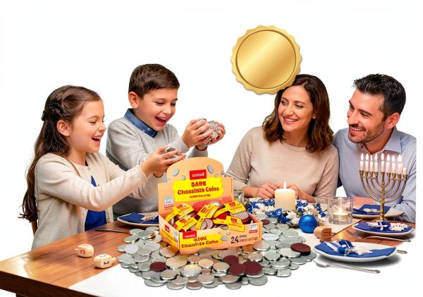 Carmit Dark Chocolate Coins Hanukkah Gelt 24 Pack-3