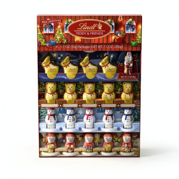 Lindt Milk Chocolate Mini Santa Gift Box-6