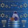 Blue Silver Hanukkah Mesh Bags Gelt Coin Chocolates Dreidel-7