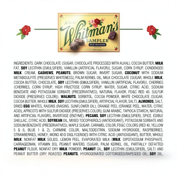 Whitman's Dark Chocolate Sampler 10oz Assorted Box-6