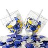 Blue Silver Hanukkah Mesh Bags Gelt Coin Chocolates Dreidel-5