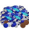 Blue Silver Hanukkah Mesh Bags Gelt Coin Chocolates Dreidel-0