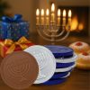 Blue Silver Hanukkah Mesh Bags Gelt Coin Chocolates Dreidel-3