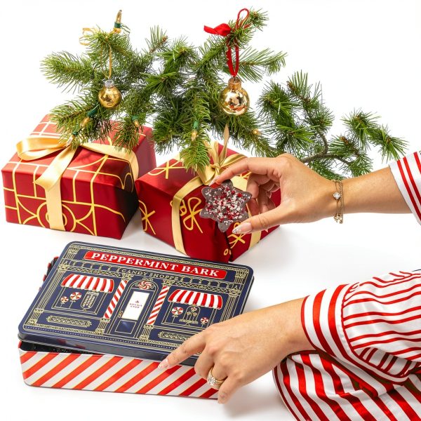 Peppermint Bark Tin Bonnie Pop Chocolate Gift-7