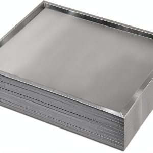 Stainless Pan Trays 8x12 for Dehydrators 10 Pack Food Grade 304 Steel-0
