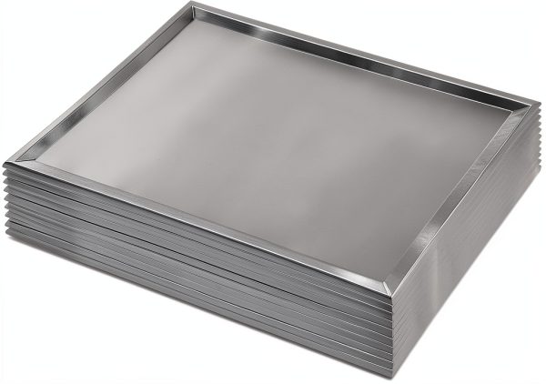 Stainless Pan Trays 8x12 for Dehydrators 10 Pack Food Grade 304 Steel-0