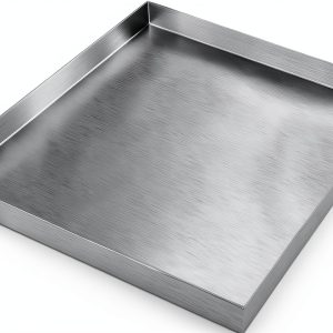 Mokapit 27x25x2.5" Stainless Steel Washing Machine Drain Pan – No Leak-0