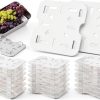Plastic Drain Shelf 24pcs MBAIYO Clear PC Tray with Raised Feet-0