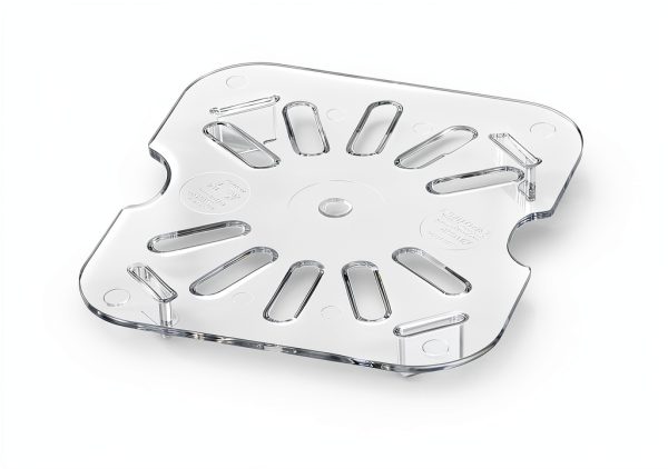 Carlisle FoodService Products Plastic Drain Shelf for 1/6 Size Food Pan Clear (Pack of 6), 0.6 Inches-8