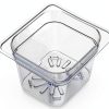 Carlisle FoodService Products Plastic Drain Shelf for 1/6 Size Food Pan Clear (Pack of 6), 0.6 Inches-7