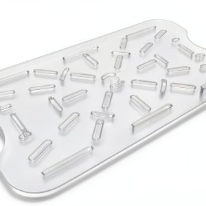 Polycarbonate Food Storage Box Drain Shelf 12x18 TrueCraftware Clear-0