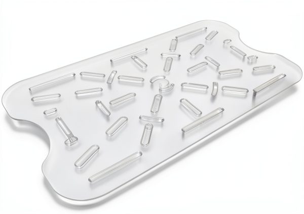 Polycarbonate Food Storage Box Drain Shelf 12x18 TrueCraftware Clear-0