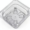 Carlisle FoodService Products Storplus Food Pan Drain Shelf Drain Tray for Kitchens, Restaurants, and Hotels, Polycarbonate, 1/6 Size, Clear-5