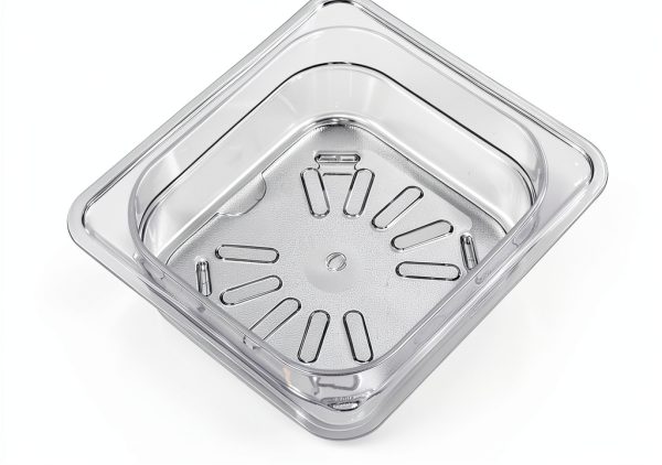 Carlisle FoodService Products Storplus Food Pan Drain Shelf Drain Tray for Kitchens, Restaurants, and Hotels, Polycarbonate, 1/6 Size, Clear-5