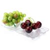 TOPZEA 24 Pack Plastic Drain Shelf for 1/6 Size Food Pan, Clear Plastic Food Grate, Drain Grid Trays Draining Rack with Feet for Food, Fruit, Vegetable Drainage, Salad Prep Station, Kitchen-3