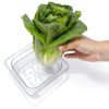 TOPZEA 24 Pack Plastic Drain Shelf for 1/6 Size Food Pan, Clear Plastic Food Grate, Drain Grid Trays Draining Rack with Feet for Food, Fruit, Vegetable Drainage, Salad Prep Station, Kitchen-2