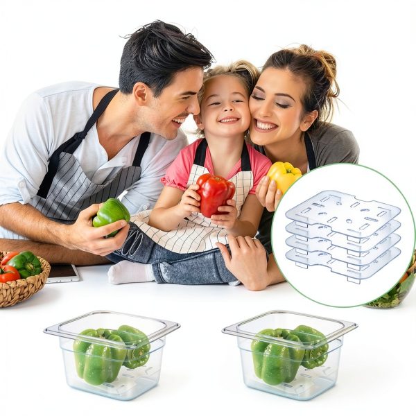 Plastic Drain Shelf 24pcs MBAIYO Clear PC Tray with Raised Feet-2