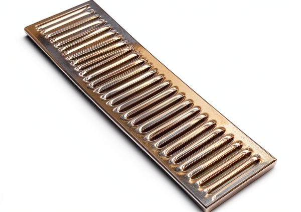 Rattleware Durable Stainless Steel Drip Tray – Heavy Duty Bar Drain Tray for Kegerator, Coffee Station, Kitchen Sink Organizer, Brushed Metal Spill Catcher for Home or Commercial Use (4.5"x15.5"x.5)-0