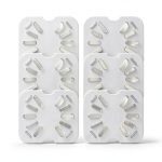 Carlisle FoodService Products Plastic Drain Shelf for 1/6 Size Food Pan Clear (Pack of 6), 0.6 Inches-0