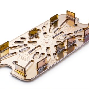 Carlisle FoodService Products StorPlus Drain Shelf, Drip Tray for 1/3 Size Food Pans, 12.75" x 7", 1 Count, Amber-0