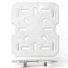 TOPZEA 24 Pack Plastic Drain Shelf for 1/6 Size Food Pan, Clear Plastic Food Grate, Drain Grid Trays Draining Rack with Feet for Food, Fruit, Vegetable Drainage, Salad Prep Station, Kitchen-1